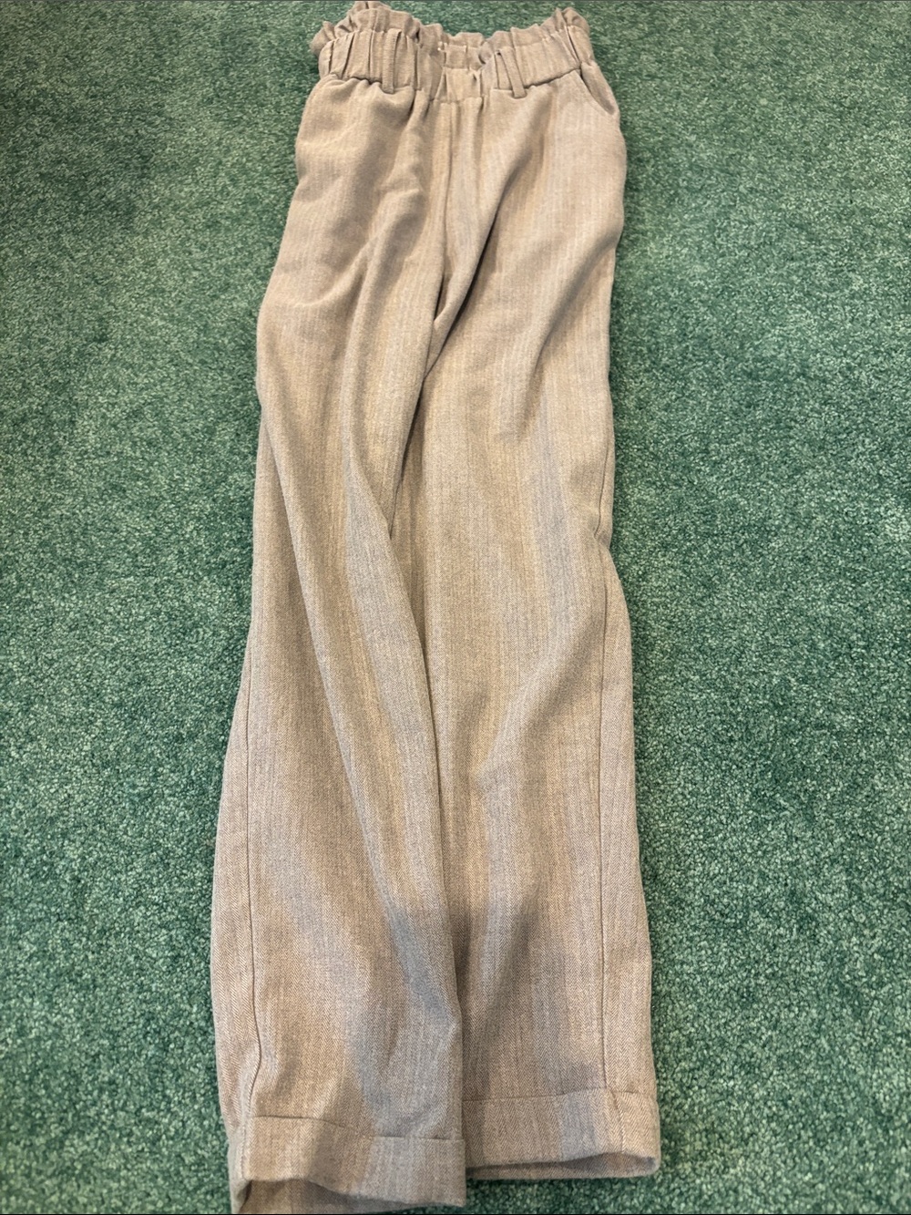 SO‎ Gray Herringbone Pants XS Cuffed Hem Great Condition